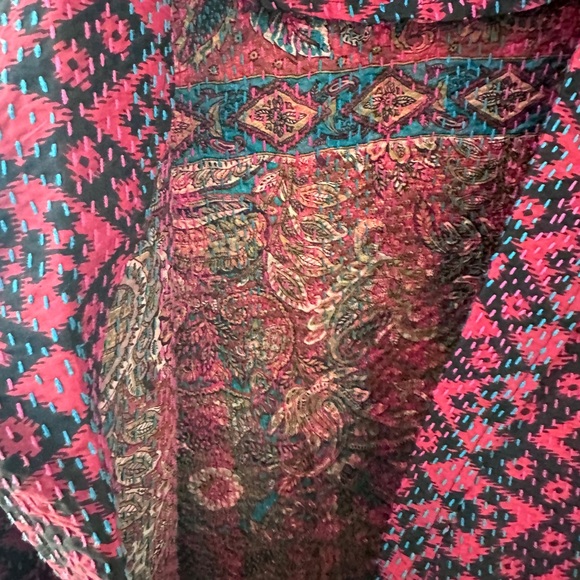 100% Silk Multicolor Blazer / Light Jacket – Size Medium - Picture 8 of 11